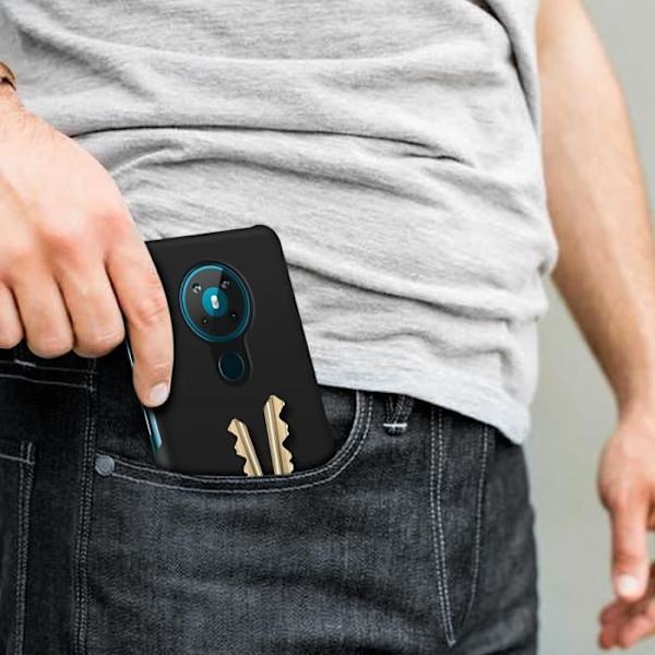 Coque - ADVARSEL - Nokia 5.3 - Hårdt Beskyttelse - Stødabsorberende - Anti-fingeraftryk Svart