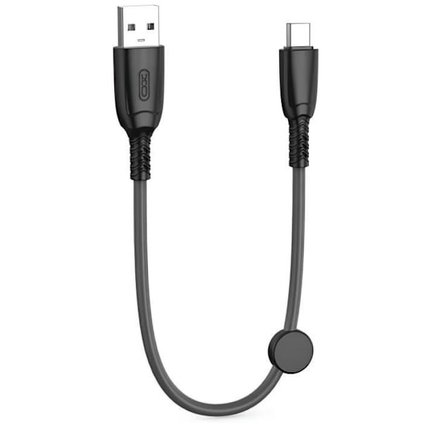 USB till Lightning-kabel 6A Dataöverföring 480Mbps 25cm XO Svart Svart