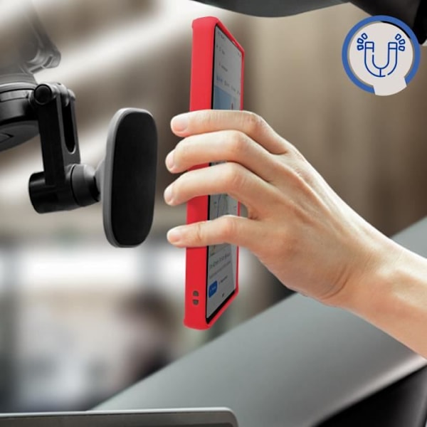 Cover til Google Pixel 7 Pro Bi-materiale Metal Ring Video Support Rød