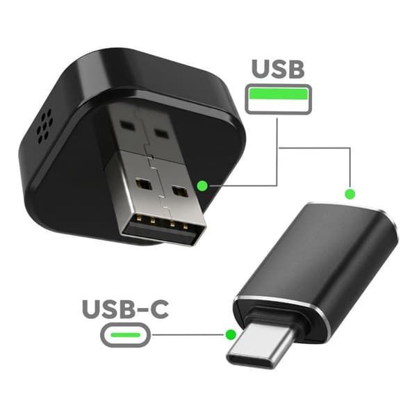 Trådløs CarPlay Adapter Bil Bluetooth og Wi-Fi USB USB-C Sort Svart