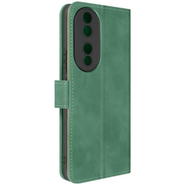 Fodral för Honor 90 Flip Wallet Video Support Faux Leather Green Grön