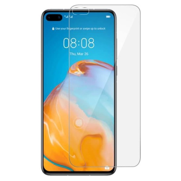 Skärmfilm Huawei P40 härdat glas 9H Stötsäker Anti-fingeravtryck Transparent Vit