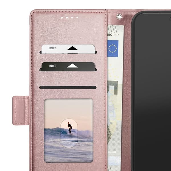 Redmi Note 17 Sarjan Älykäs Kirja -lompakko, jossa on tuki, Rose gold Roséguld