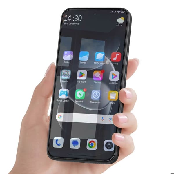 Härdat glas för Redmi Note 17 Pro / Note 17 Pro Max, repbeständig 9H, svart / transparent Svart / Klar
