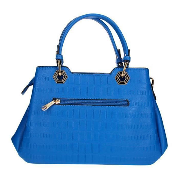 Gallantry Paris Marguerite Blue geometrinen käsilaukku - 3 lokeroa - irrotettava olkahihna Blå