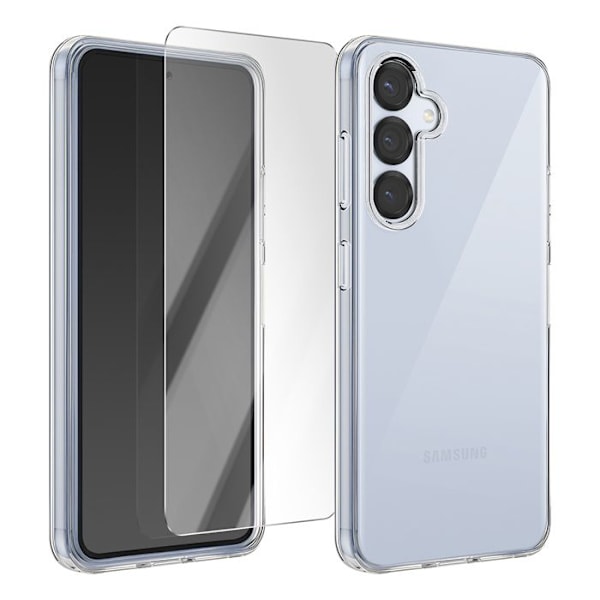 Galaxy S25 Plus Suojapakkaus TPU Pehmeä Kuori ja 7H Karkaistu Lasi Moxie Läpinäkyvä Vit