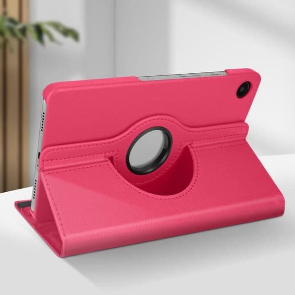 Folio cover - AVIZAR - Samsung Galaxy Tab A9 Plus - Fuld beskyttelse - 360° roterende støtte - Pink Ros