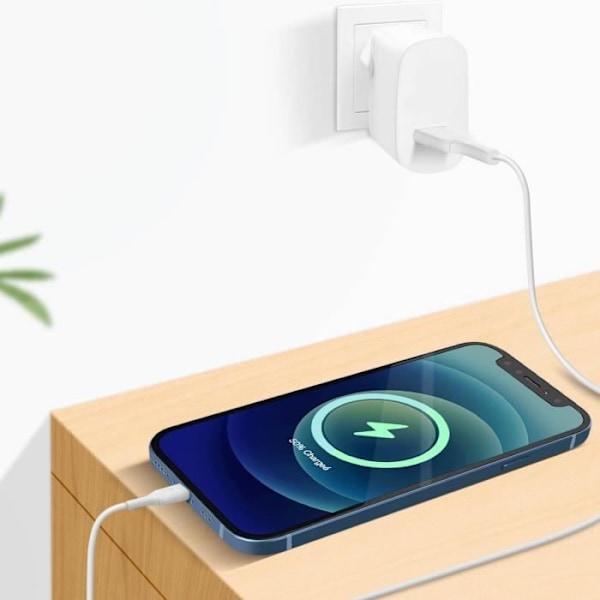 USB till iPhone-kabel Lightning MFI Charge Sync 1m Belkin Vit