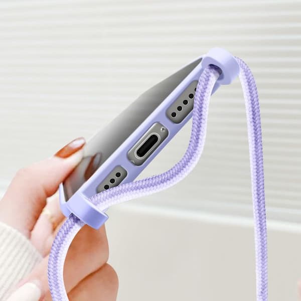 Coque Cordon Semi Rigid Soft touch för iPhone 16 Pro Lavendel Lila