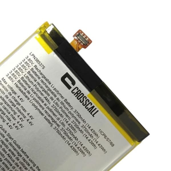 Intern batteri til Crosscall Action X5 3750mAh Li-Polymer Hvid Vit