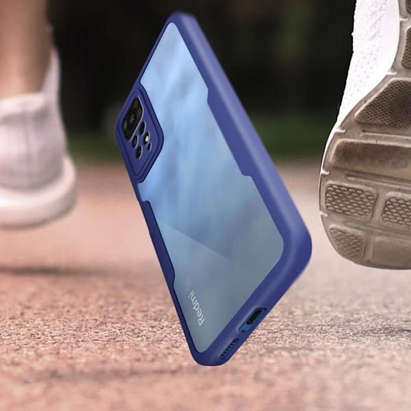 Heltäckande skal - AVIZAR - Xiaomi Redmi Note 11 Pro - Plexiglas - Polymer - Blå Blå