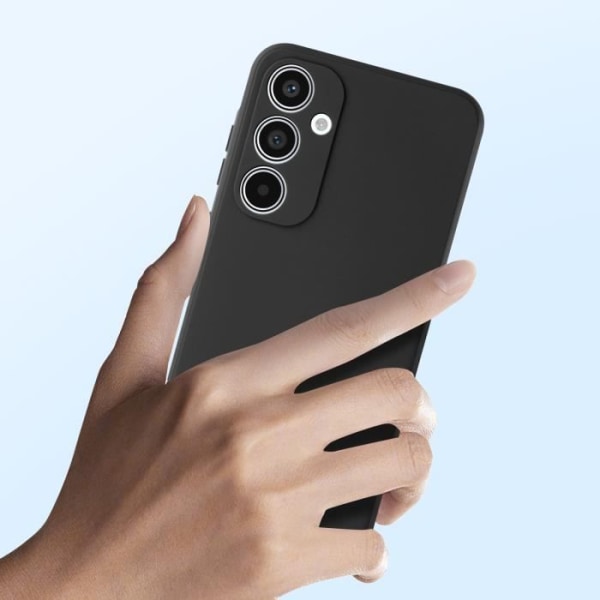 Taske til Samsung Galaxy A55 - AVIZAR - Soft Touch Mat Fleksibel Silikone - Sort Svart