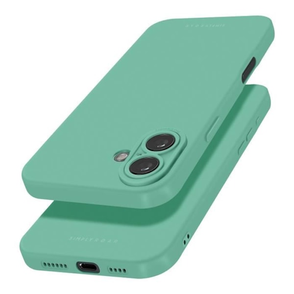 Fodral till iPhone 16 Silikon Matt Soft Touch Camera Protected Roar Pale Green Grön