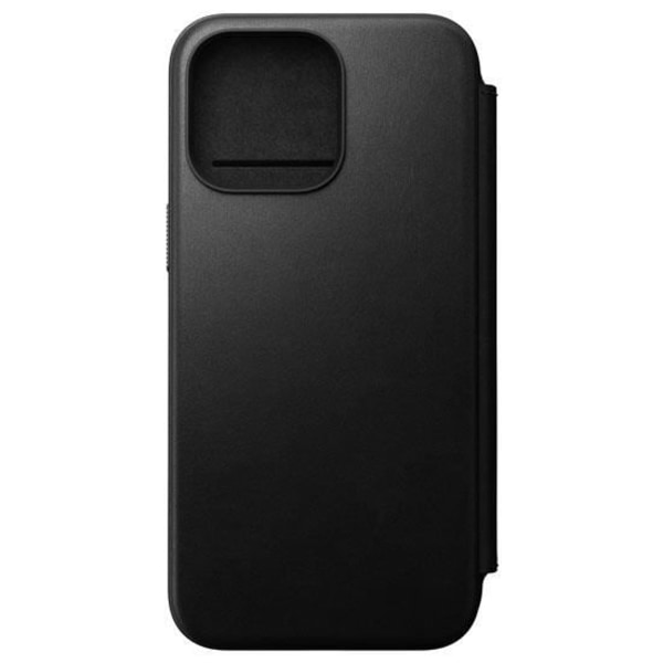 Nomad Folio Moderni nahkainen läppäkotelo iPhone 15 Pro Max Blackille