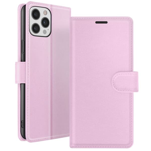 Pungetui - ZANAÉ - iPhone 12 Pro Max - Rosa - Antiglid - Videostøtte Rosa