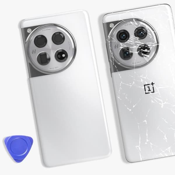 Bagcover til udskiftning - OnePlus - 12 - Sølv - Forenklet installation - Indbygget klæbemiddel Grå