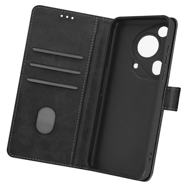 Etui til Huawei Pura 70 Ultra Wrist Strap Flip Wallet Stand Sort Svart