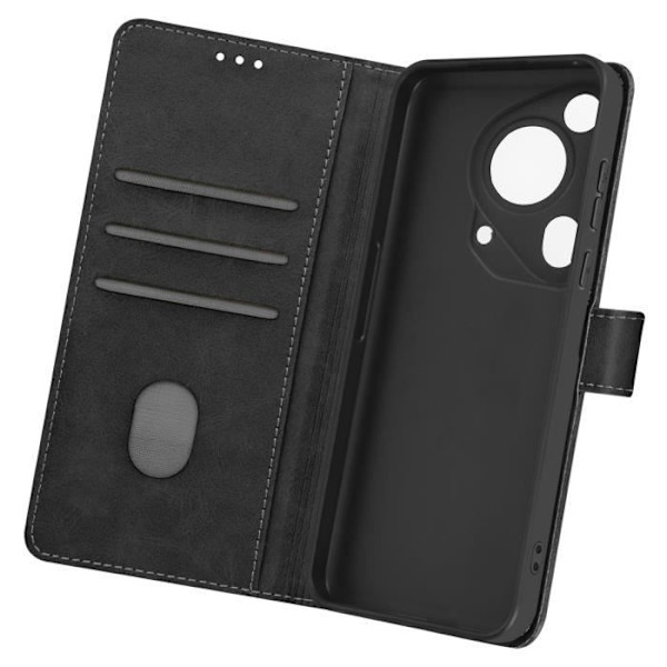 Kotelo Huawei Pura 70 Ultra Wrist Strap Flip Lompakkotelineen mustalle Svart