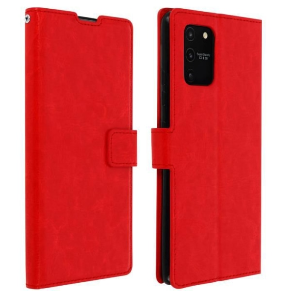 Skal till Samsung Galaxy S10 Lite Korthållare Funktionsstativ Vintage Röd