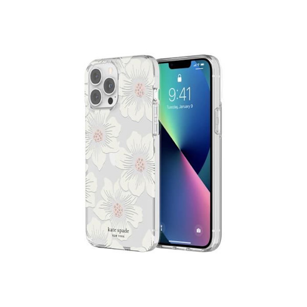 Fodral för iPhone 12 Pro Max / 13 Pro Max Hollyhock Range Hollyhock Print Kate Spade White Vit