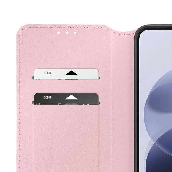 Klapetui til Redmi Note 17 Standfunktion Classic Edition Rosé Champagne Ros