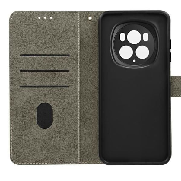 Kotelo Honor Magic 6 Pro Brushed Effect Walletille ja Stand Midnight Bluelle