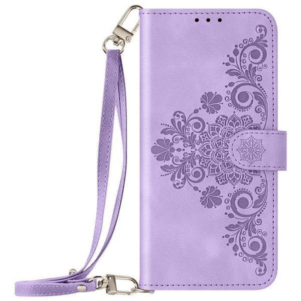 Flowers Case til Xiaomi Redmi Note 13 4G Wallet Video Support Lys lilla