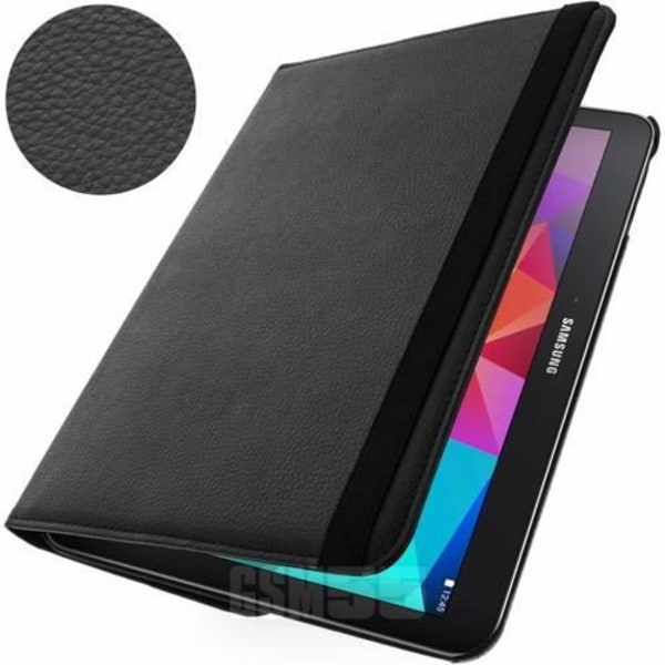 Cover til tablet - Samsung - Galaxy Tab 4 10.0 T530 - Rotérbar 360° - Eco-læder - Sort Svart