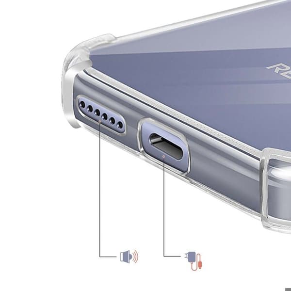 Siliconfodral för Redmi Note 15 med Förstärkta Hörn Transparent Vit