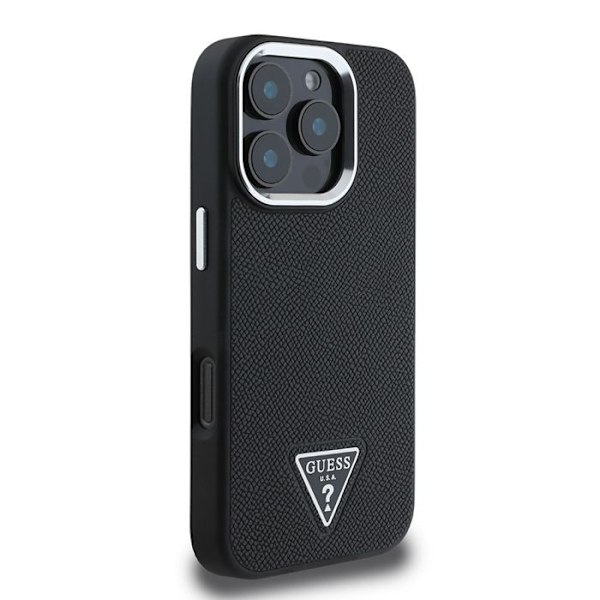 Kotelo iPhone 16 Prolle - Guess Triangle Graained MagSafe (GUHMP16LPGPGTSPSK) - musta