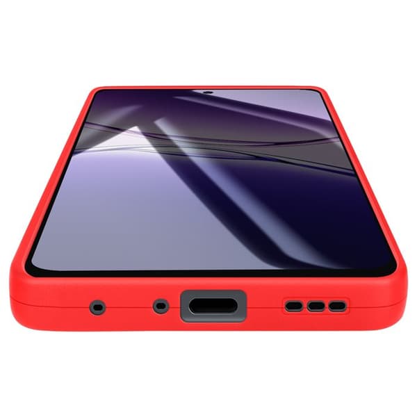 Silikonfodral för Oppo A5 Pro med Röd Kameraförstärkning Röd