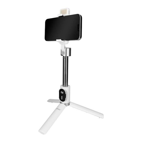Perche Selfie - LinQ - Bluetooth-model - Stativ - Trådløs fjernbetjening - Hvid