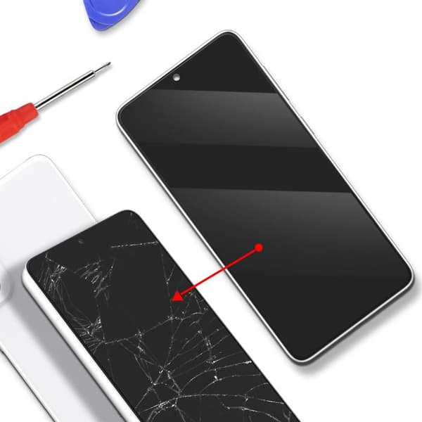 Valkoinen LCD-näyttö ja runko Galaxy S21 FE:lle Vit