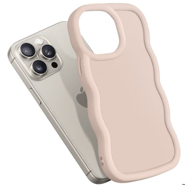 Coque - Candy - iPhone 15 Pro - Silikone Blød - Stødabsorberende Beskyttelse - Moderne Design Beige