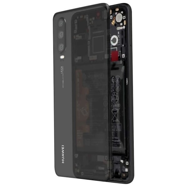 Komplett block - HUAWEI - P30 - LCD pekskärm - 3650mAh batteri - Original svart Svart