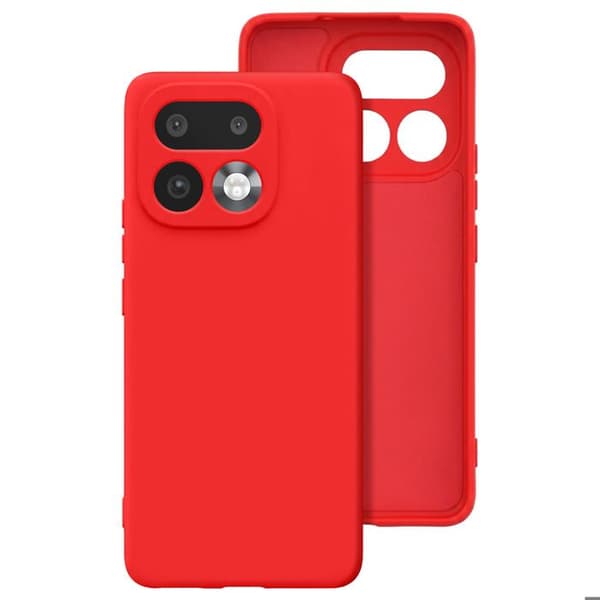 Siliconefodral för Realme 16 Pro Soft-Touch Fast Cover Röd Röd