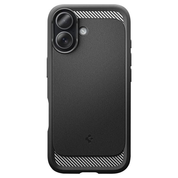 MagSafe cover - SPIGEN - Rugged Armor - iPhone 17 - Stødabsorberende - Sort med carbonindsatser Svart