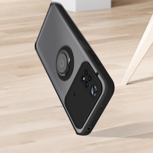 Xiaomi Poco M4 Pro Case Bi-materiale Metal Ring Video Support Sort