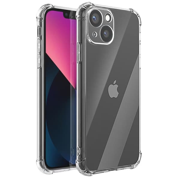 iPhone 13 Cover Stødabsorberende med Forstærkede Hjørner Mayaxess Transparent Vit