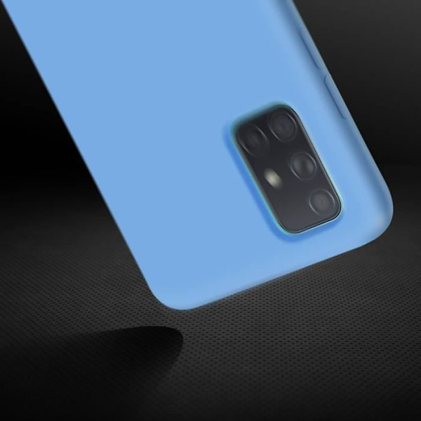 Beskyttelsescover - AVIZAR - Samsung Galaxy A51 - Halvstift silikone - Soft Touch - Lyseblå Himmelsblå