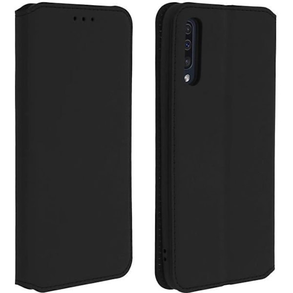 Skal till Samsung Galaxy A50 - AVIZAR - Folio plånboksfodral - Ekologiskt läder - Svart - Stativfunktion Svart