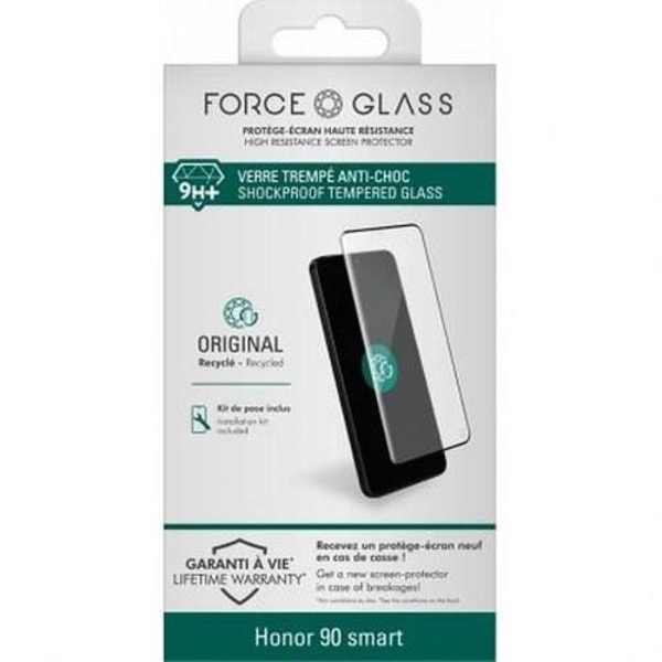 Skærmbeskytter til Honor 90 Smart Tempered Glass 2.5D 9H+ Oleophobic Force Glass Transparent Sort Transparent