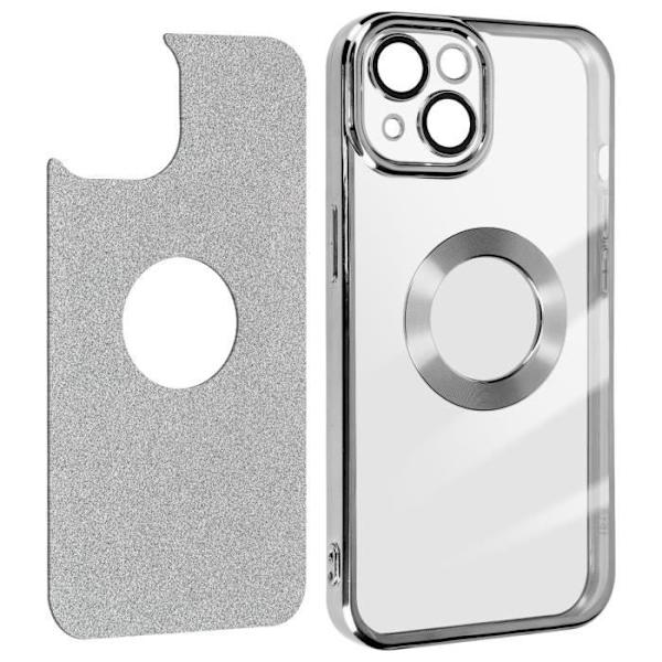 iPhone 13 etui Silver Glitter Cover