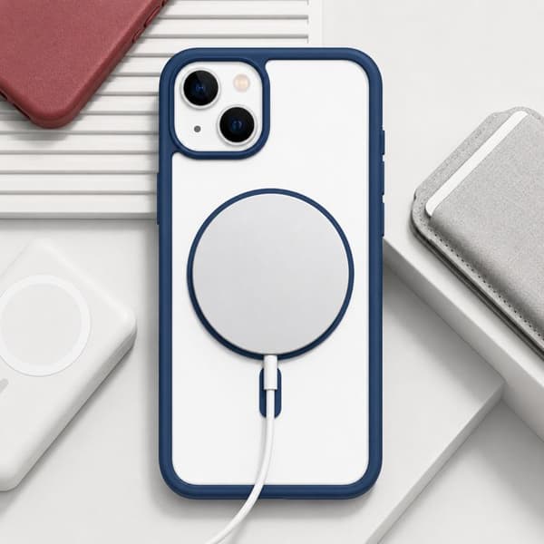 MagSafe-cover til iPhone 13 Mini / 12 Mini Aura-effekt Stødabsorberende Zanaé Mørkeblå Blå