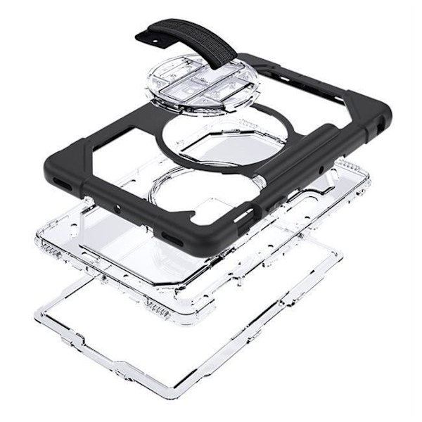 Etui til Galaxy Tab S7 - EIGER - Fuld beskyttelse - 360° roterende håndtag Transparent