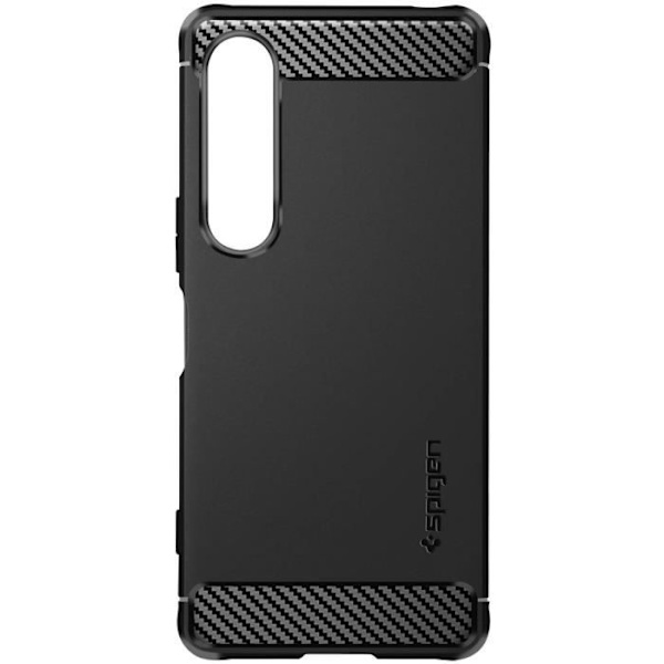 Spigen SGP Taske til Sony Xperia 1 VI - Silikone stødsikkert Carbon Design Svart