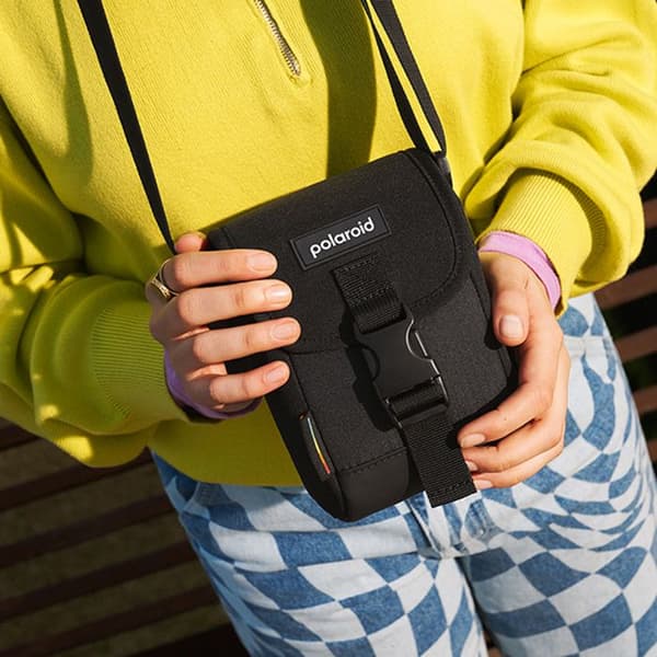 Taske til Kamera - POLAROID - Go - Justerbar Rem - Sort - Mikrofiber