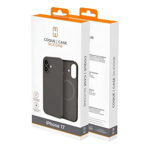 Magsafe Cover - MW - iPhone 17 - Sort Silikone - Stødbeskyttelse - Tynd Design Svart