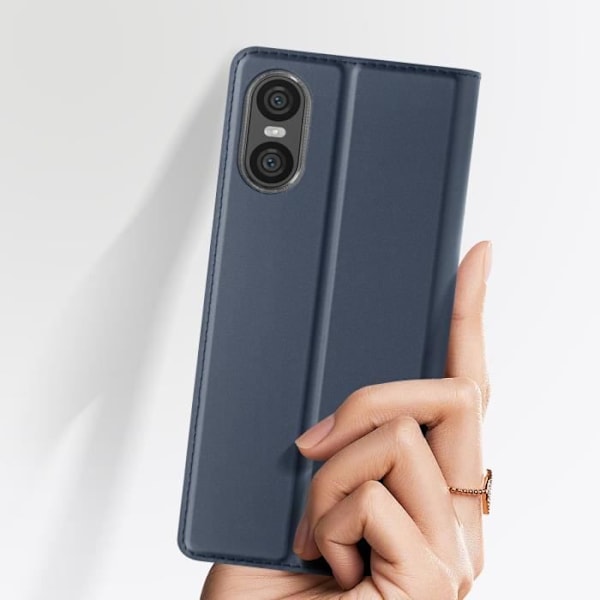 Fodral för Sony Xperia 10 VI flipkorthållare Videostöd Dux Ducis Midnight Blue Blå