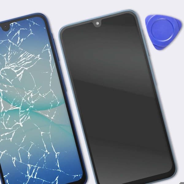 Komplet OLED Erstatningsskærm til Galaxy A17 5G med Lys Blå Ramme Blå